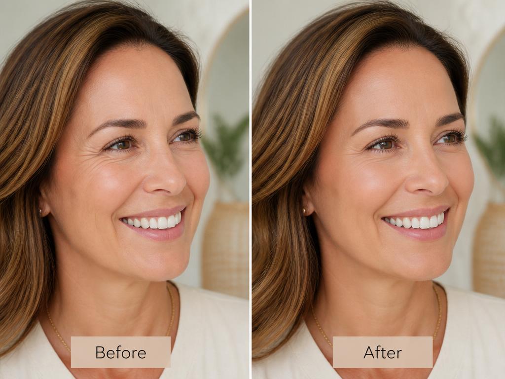 Botox before and after for crow's feet at Inde Salon in Quincy, MA